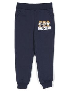 Moschino Kids pantalon de jogging à imprimé Teddy Bear - Bleu