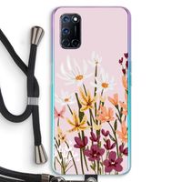 Painted wildflowers: Oppo A52 Transparant Hoesje met koord