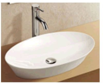 Beaux Vannes opzetwastafel ovaal 60,5x36x12 cm z/overloop