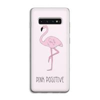 Pink positive: Samsung Galaxy S10 4G Transparant Hoesje