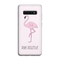 Pink positive: Samsung Galaxy S10 4G Transparant Hoesje - thumbnail