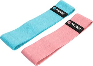 Pure2Improve weerstandsbanden polyester blauw/roze 2 stuks