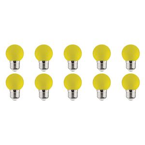 Voordeelpak 10x LED Lamp E27 - Kozolux Romba - Geel Gekleurd - 1W
