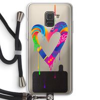 Melts My Heart: Samsung Galaxy A8 (2018) Transparant Hoesje met koord