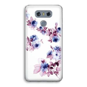 Waterverf bloemen: LG G6 Transparant Hoesje