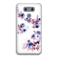 Waterverf bloemen: LG G6 Transparant Hoesje