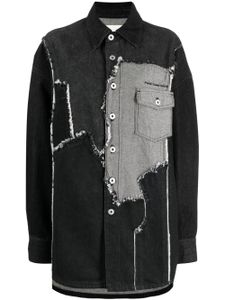 Feng Chen Wang chemise oversize en jean - Noir