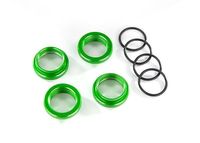 Spring retainer (adjuster), green-anodized aluminum, GT-Maxx® shocks (4) (TRX-8968G) - thumbnail