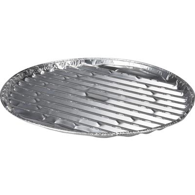 Barbecue grillschalen - 3x stuks - 35 cm - ovaal - RVS - bbq rooster