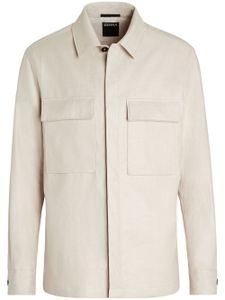 Zegna surchemise Pure Linen - Blanc