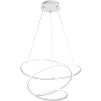 LED Hanglamp - Hangverlichting - Trion Bilona - 36W - Natuurlijk Wit 4000K - Dimbaar - Rond - Mat Wit - Aluminium