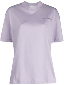 Calvin Klein Jeans t-shirt en coton à logo imprimé - Violet