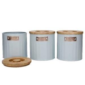 KitchenCraft - Voorraadbussen, Set van 3 Stuks, 1 L, Licht Blauw - Kit