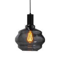 Masterlight Hanglamp zwartPorto met Ball smoke glas - Ø 24cm - 2710-05-05-3