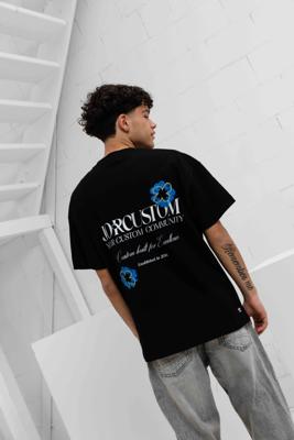 Jorcustom Flowers Loose Fit T-Shirt Heren Zwart - Maat L - Kleur: Zwart | Soccerfanshop