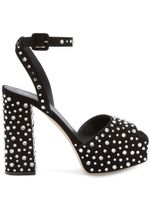 Giuseppe Zanotti sandales New Betty Sparkle à plateforme 120 mm - Noir