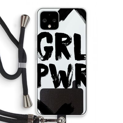 Girl Power #2: Pixel 4 Transparant Hoesje met koord