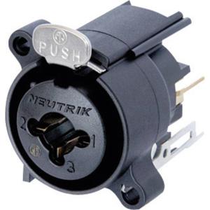 Neutrik NCJ6FA-V XLR-connector Flensbus, contacten recht Aantal polen: 3 Zwart 1 stuk(s)