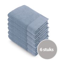 Walra Soft Cotton Handdoek 50x100 cm 550gram Blue  - 6 stuks - thumbnail