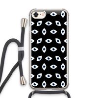 Eyes pattern: iPhone 7 Transparant Hoesje met koord