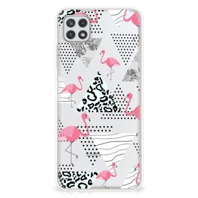 Samsung Galaxy A22 5G | TPU Hoesje | Flamingo Triangle