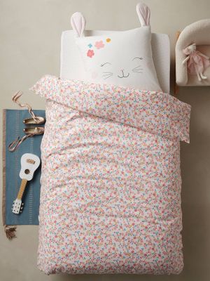 Set dekbedovertrek + kussensloop LAPIN ROMANTIQUE ivoor/roze