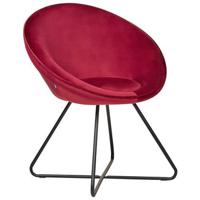 Beliani - FLOBY II - Fauteuil - Rood - Fluweel