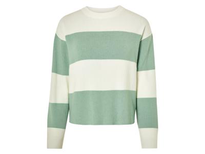 esmara Gebreide dames trui (Groen gestreept, XS (32/34))