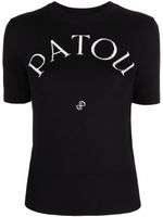 Patou haut en maille à logo jacquard - Noir - thumbnail