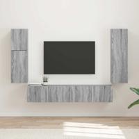 Tv-meubelset Wandgemonteerd 4 pcs Grijs Sonoma Bewerkt hout