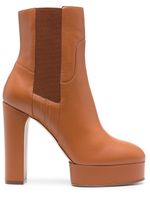 Casadei bottines Betty 125 mm en cuir - Marron