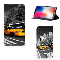 Apple iPhone X | Xs | Book Cover | New York Taxi
