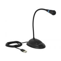 DeLOCK usb gooseneck microphone microfoon (zwart)