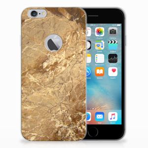 Apple iPhone 6 Plus | 6s Plus TPU Siliconen Hoesje Marmer Creme