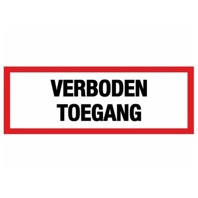 Verboden toegang sticker - 14,8 x 10,5 cm - toegangsverbod stickers - wit met rood
