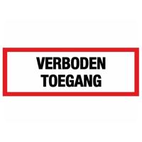 Verboden toegang sticker - 14,8 x 10,5 cm - toegangsverbod stickers - wit met rood