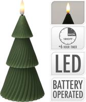 LED kaars everlands kunstkerstboom 15cm groen