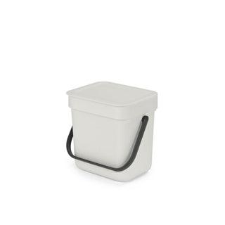 Brabantia afvalbakje sort & go 3l light grey
