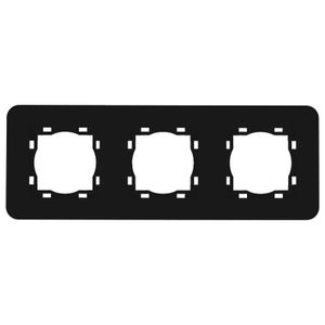 Zwart Afdekraam 3 voudig soft touch 8073STSW ronde hoeken Eslohe