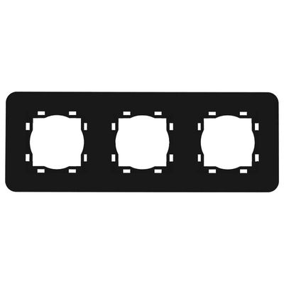 Zwart Afdekraam 3 voudig soft touch 8073STSW ronde hoeken Eslohe