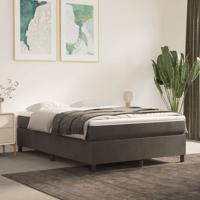 Bedframe zonder matras 140x200 cm fluweel donkergrijs