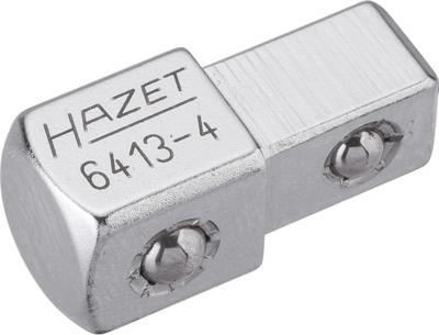 HAZET Doorsteekvierkant 6413-4 · 3/8 inch (10 mm) vierkant massief · 1/2 inch (12,5 mm) vierkant massief · Lengte: 30,2 mm