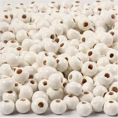 Creativ Company Houten kralen, d 5 mm, gatgrootte 1,5 mm, ca. 150 stuk, wit, 6 gr/ 1 doos