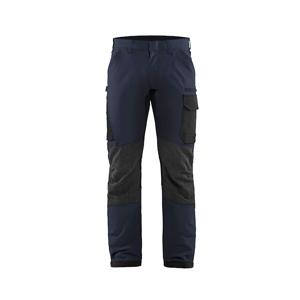 Blåkläder Service werkbroek met 4-weg stretch 14221645 | Donker marineblauw/Zwart | Maat 44 - 7330509734452