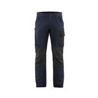 Blåkläder Service werkbroek met 4-weg stretch 14221645 | Donker marineblauw/Zwart | Maat 44 - 7330509734452