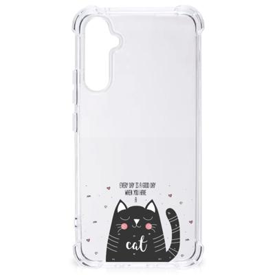 Samsung Galaxy A34 Stevig | Bumper Hoesje | Cat Good Day Samsung Galaxy A34 Stevig | Bumper Hoesje | Cat Good Day