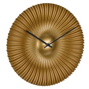 Radio gestuurde/automatische klok - goud - D33 cm - kunststof - rond