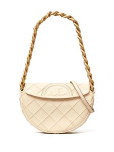 Tory Burch sac Mini Fleming en cuir - Tons neutres