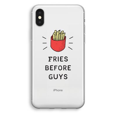 Fries before guys: iPhone XS Transparant Hoesje