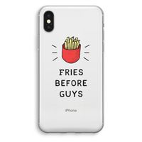 Fries before guys: iPhone XS Transparant Hoesje